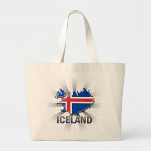 Iceland Flag Map 2.0 Large Tote Bag