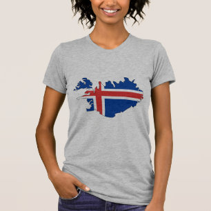 Iceland flag map T-Shirt