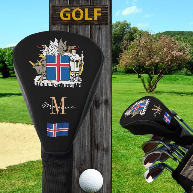 Iceland & Flag Monogrammed Golf Clubs Covers (Creator Uploaded)