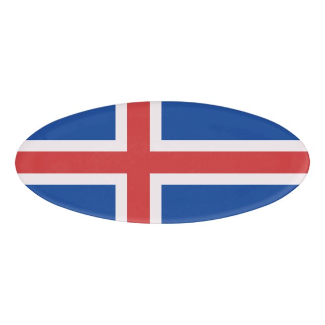 Iceland flag name tag (Front)
