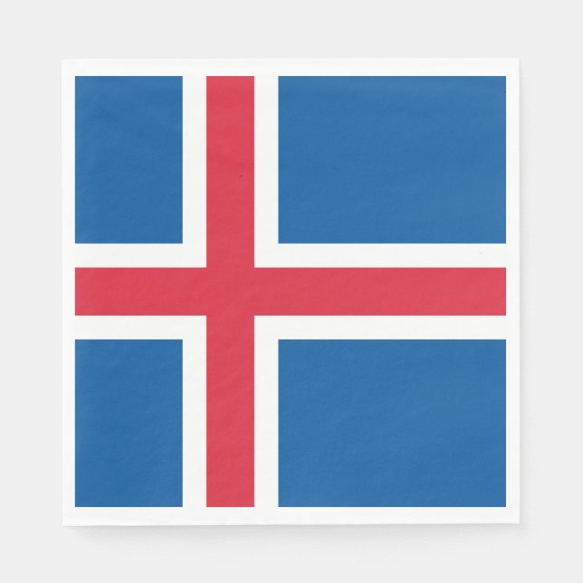 Iceland Flag Napkin (Front)