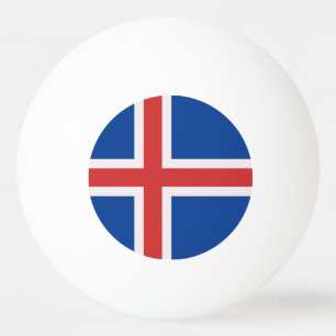 Iceland flag ping pong ball