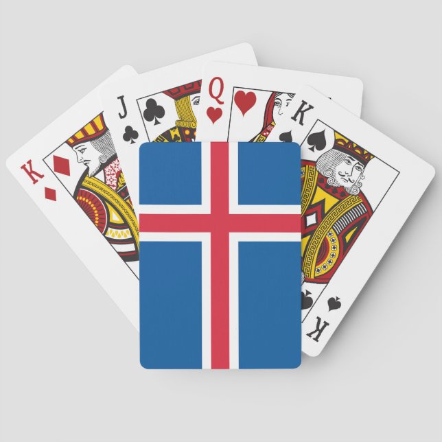 Iceland Flag Playing Cards (Back)