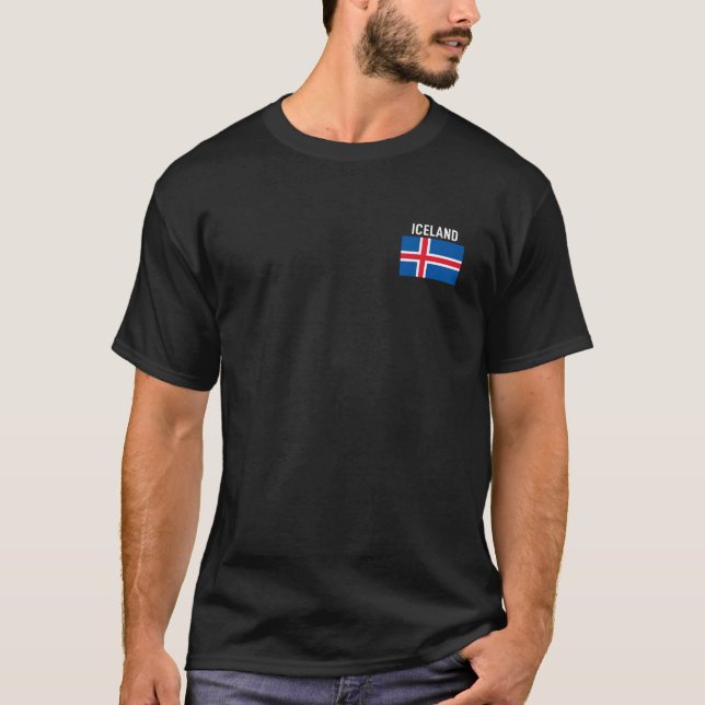 Iceland Flag Pocket Island Family Roots Men Women  T-Shirt (Front)