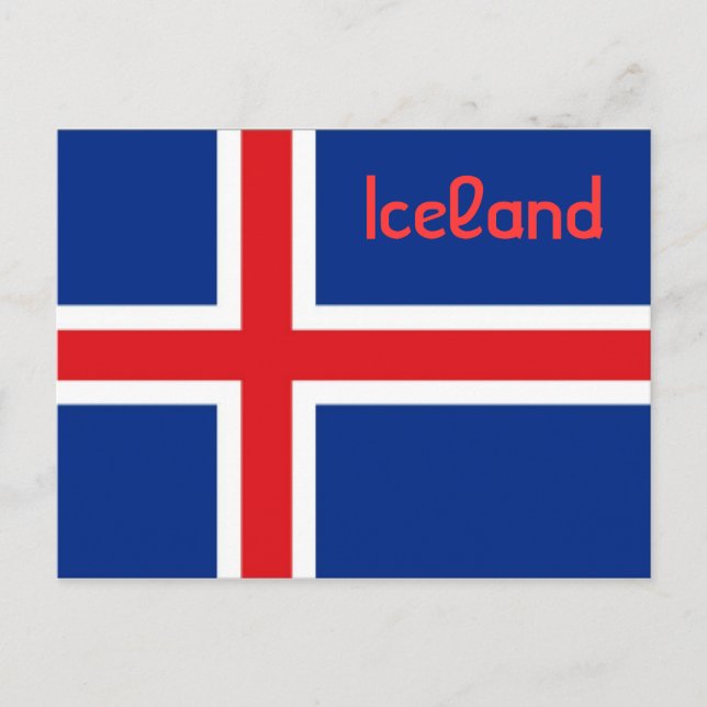 Iceland flag postcard (Front)