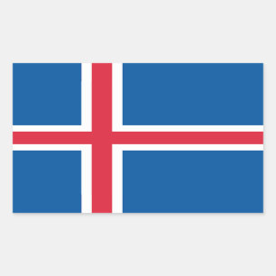 Iceland Flag Rectangular Sticker