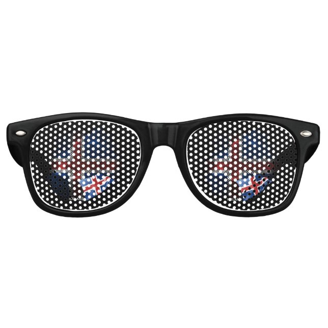 Iceland flag retro sunglasses (Front)