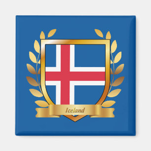 Iceland Flag Shield Magnet