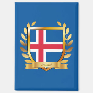 Iceland Flag Shield Magnet