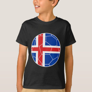 Iceland Flag Soccer Iceland Soccer T-Shirt