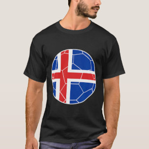 Iceland Flag Soccer Iceland Soccer T-Shirt