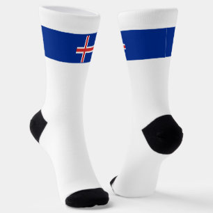 Iceland flag socks
