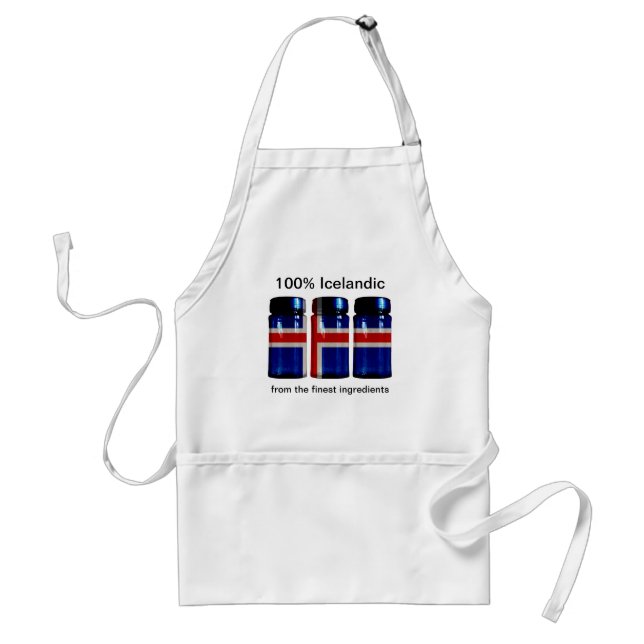 Iceland Flag Spice Jars Apron (Front)