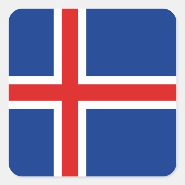 Iceland Flag Sticker (Front)