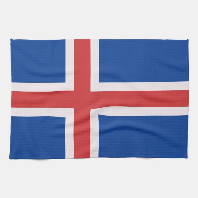 Iceland flag tea towel (Horizontal)