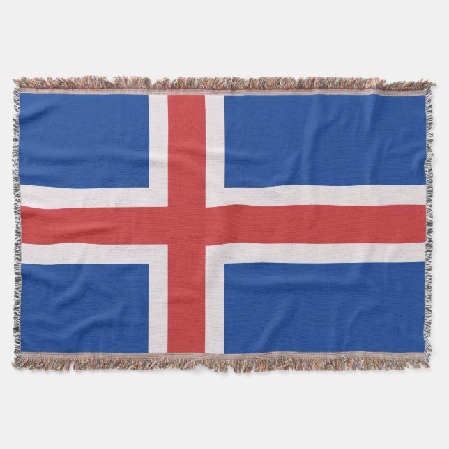 Iceland flag throw blanket (Front)