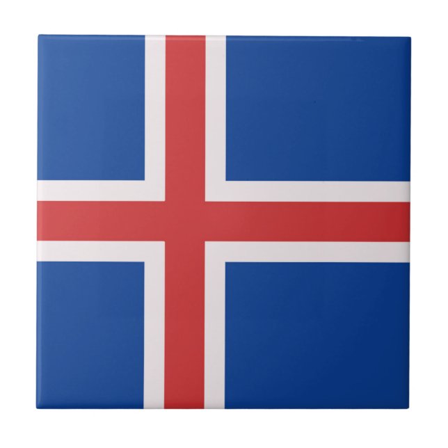 Iceland flag tile (Front)