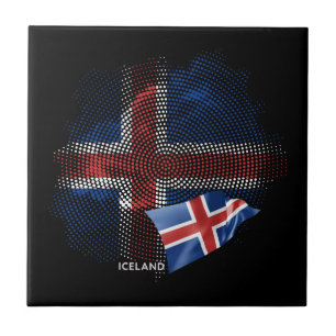 Iceland flag tile