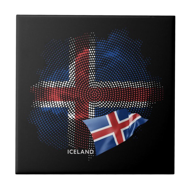 Iceland flag tile (Front)