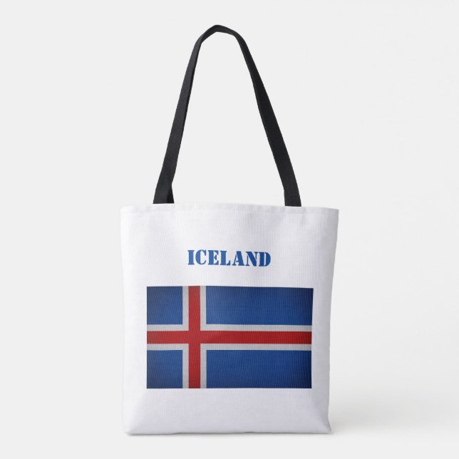 Iceland Flag  Tote Bag (Back)