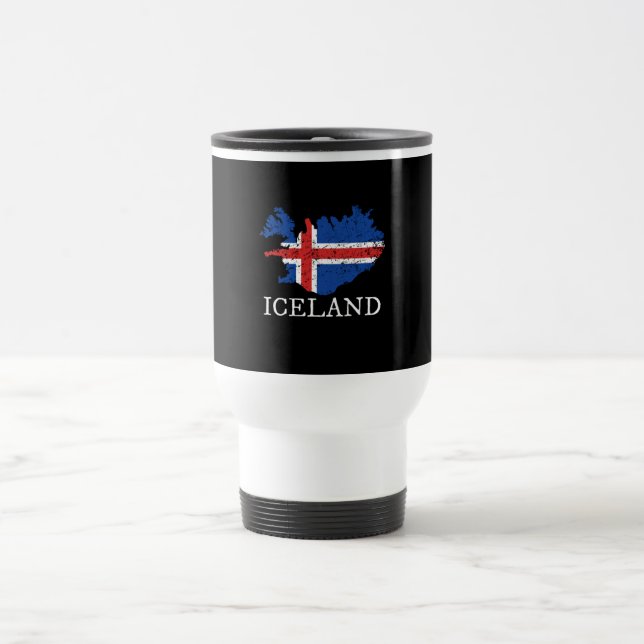 Iceland Flag Travel Mug (Center)