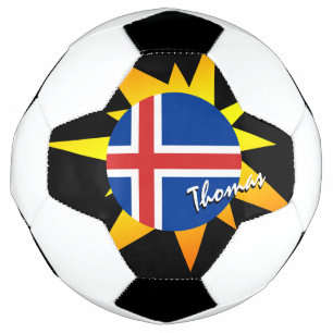 Iceland Football & Icelandic Flag / BANG Soccer Ball