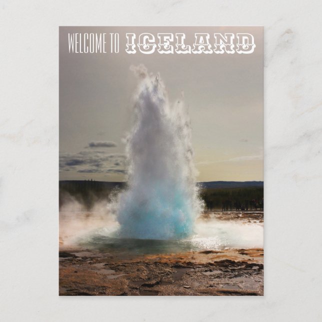 Iceland Geyser Strokkur Postcard (Front)