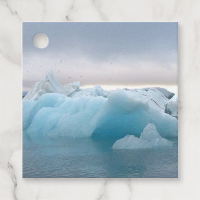 Iceland glacier lagoon - favour tags (Front)