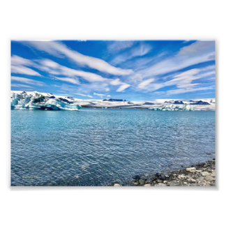 Iceland glacier lagoon photo print