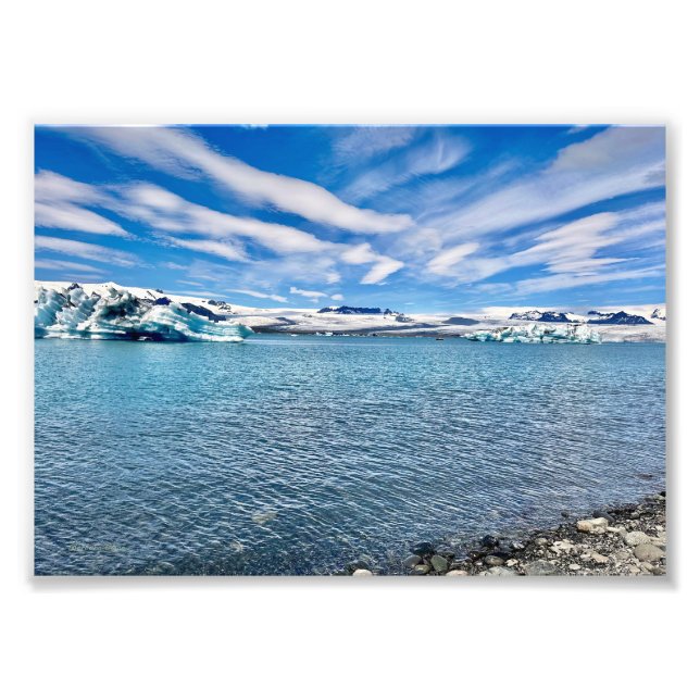 Iceland glacier lagoon photo print (Front)