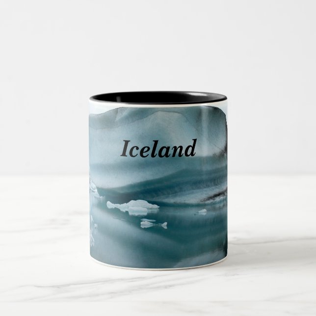 Iceland Glaciers Two-Tone Coffee Mug (Center)