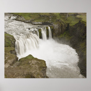 Iceland. Hafragilsfoss waterfall in Poster