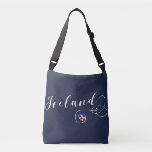 Iceland Heart Customisable Bag, Icelandic Crossbody Bag