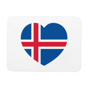 Iceland Heart Flag Magnet