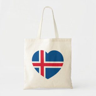 Iceland Heart Flag Tote Bag