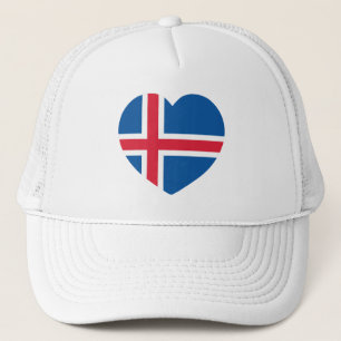 Iceland Heart Flag Trucker Hat