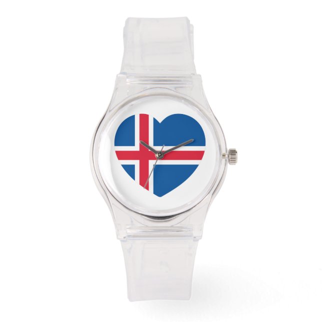 Iceland Heart Flag Watch (Front)