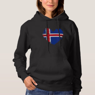Iceland Heart Icelandic Flag Icelandic Pride Hoodie