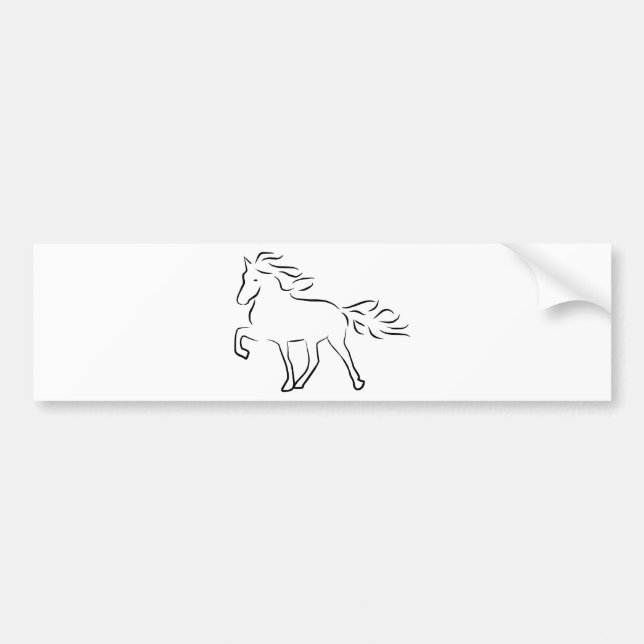 iceland horse bumper sticker (Front)