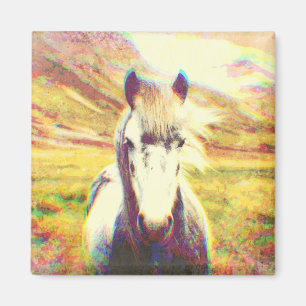 Iceland Horse Digital Art Magnet