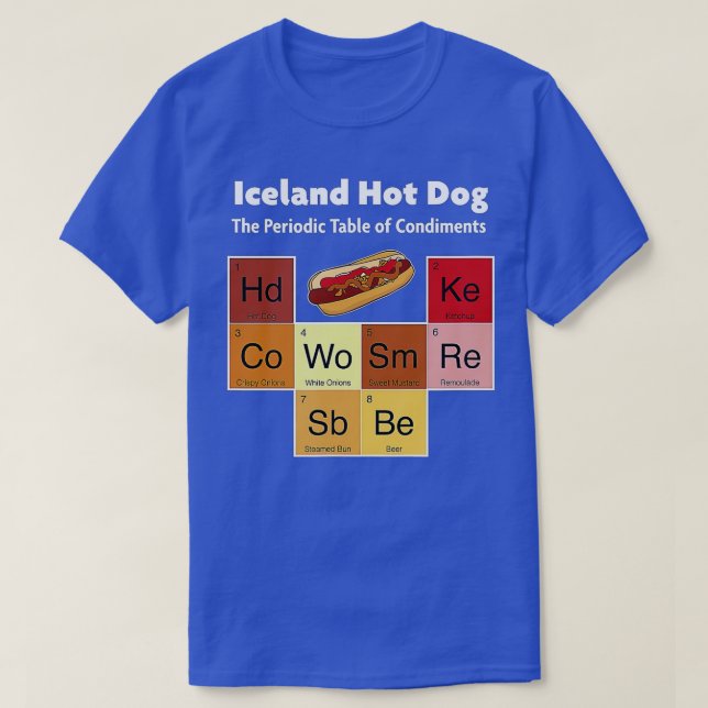 Iceland Hot Dog Viking Cuisine Reykjavik Remoulade T-Shirt (Design Front)