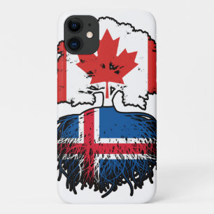Iceland Icelandic Canadian Canada Tree Roots Flag Case-Mate iPhone Case