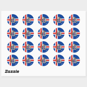 Iceland & Icelandic flag patriots, holiday /sports Classic Round Sticker