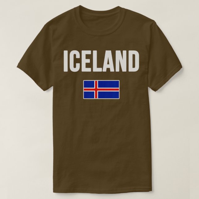Iceland Icelandic Flag Reykjavik ravel Souvenir Lo T-Shirt (Design Front)