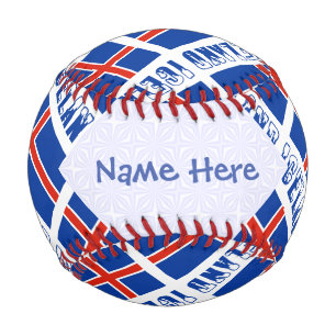 Iceland Icelandic Flag Tiled Blue Personalisation Baseball