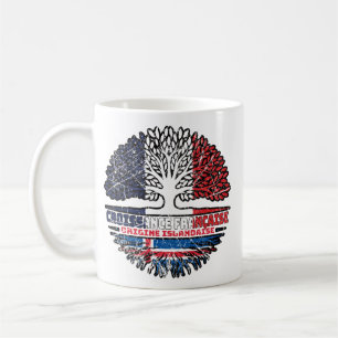 Iceland Icelandic  French France Tree Roots Flag Coffee Mug