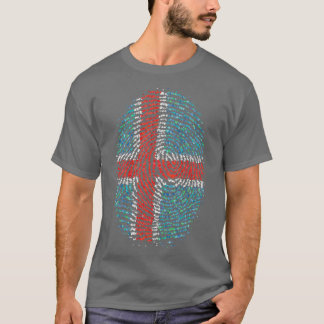 Iceland Icelandic Icelandic Fingerprint Flag T-Shirt