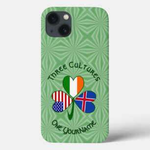 Iceland Ireland USA Shamrock Flag Personalised iPhone 13 Case
