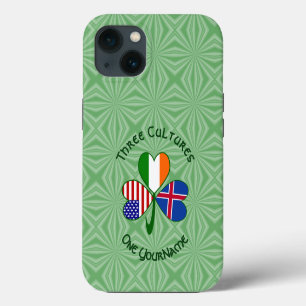 Iceland Ireland USA Shamrock Flag Personalised iPhone 13 Case