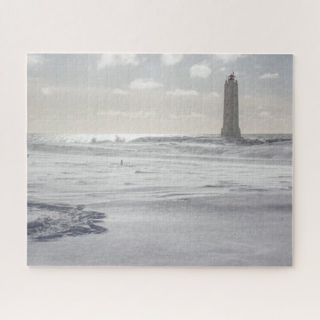 Iceland Jigsaw Puzzle - Malariff lighthouse Winter (Horizontal)